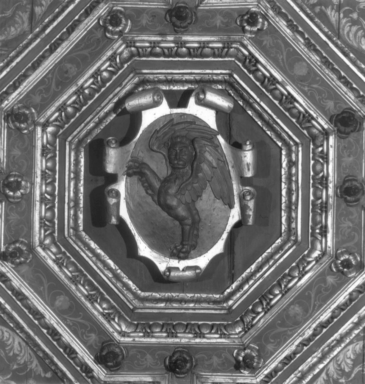 soffitto a cassettoni, complesso decorativo - ambito romano (sec. XVI)